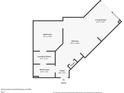 One bedroom floor plan with open kitchen and living area at 400 W Peachtree Nw St # 2303, Atlanta, GA 30308