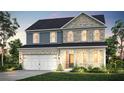 Lovely two-story home showcasing a blend of brick and gray siding, with a welcoming front entrance at 1646 Tide Mill Rd, Cumming, GA 30040