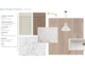 Spec design features showing kitchen selections, including cabinets, countertops, backsplash, flooring and sink at 551 Southland Cir, Canton, GA 30115
