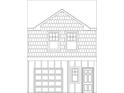 Blueprint of townhome featuring garage, front door, upper story, and roofline at 4278 Notting Hill Dr # 22, Atlanta, GA 30331