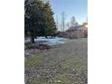 Large backyard with trees and light snow on the ground at 3265 Heard Drive, Cumming, GA 30040