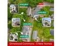 Aerial view of five new homes in Ormewood Commons at 628 Robinson Se Ave # B, Atlanta, GA 30312