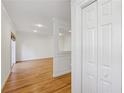 Hardwood floor living room with access to patio at 1634 Ponce De Leon Ne Ave # 514, Atlanta, GA 30307