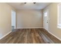 Bright living room featuring vinyl plank flooring and neutral walls at 4083 Thetford Ct, Decatur, GA 30035