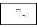 Floor plan of the attic space, measuring 20' 4