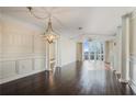 Spacious dining room with hardwood floors and elegant chandelier at 2870 Pharr Court South Nw # 1205, Atlanta, GA 30305