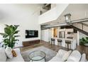 Spacious living room with hardwood floors, open floor plan, and modern finishes at 260 18Th Nw St # 10311, Atlanta, GA 30363