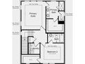 Third floor plan with primary suite, bedroom, and laundry room at 6243 Kenbrook Dr, Tucker, GA 30084