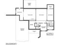 Basement plan includes a finished bedroom, unfinished storage, and media room at 3680 Tanglewood Se Dr, Atlanta, GA 30339