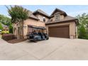 Spacious garage with golf cart and ample parking space at 580 Grimsby Ct, Suwanee, GA 30024