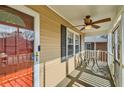 Front porch with ceiling fan and seating area at 461 Trabert Nw Ave, Atlanta, GA 30309