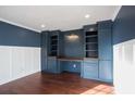Spacious home office with built-in shelving and cabinetry at 3581 Baywater Trl, Snellville, GA 30039