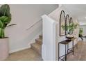 Modern staircase with light colored risers and neutral wall at 2278 Jamin Bnd # 17, Lithonia, GA 30058