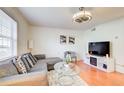 Modern living room featuring hardwood floors and TV at 6900 Roswell Rd, Atlanta, GA 30328