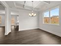 Spacious dining room with hardwood floors and a chandelier at 88 Parkview Dr, Dallas, GA 30157