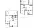 Two-story home floor plan with 5 bedrooms, 3.5 bathrooms, and a 2-car garage at 88 Parkview Dr, Dallas, GA 30157