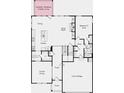 Two-story home floor plan with 5 bedrooms, 4 baths, and 2-car garage at 1346 Auburn Glen Rd, Dacula, GA 30019