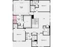 Second floor plan featuring primary suite, 3 bedrooms, loft and laundry at 1346 Auburn Glen Rd, Dacula, GA 30019