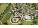 Aerial view of community amenities including playground, dog park, and gathering areas at 2096 Moss Hill Road, Stone Mountain, GA 30088