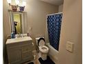 Clean bathroom with shower/tub combo and updated vanity at 4701 Flat Shoals Rd # 48G, Union City, GA 30291