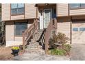 Stone steps leading to front door, with landscaping and mailbox at 730 Lake Forest Pass, Roswell, GA 30076