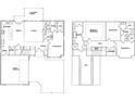 Detailed floor plan showcasing the layout of the home with kitchen, bedrooms, garage, and living spaces at 116 Cottage Gate Ln, Roswell, GA 30076