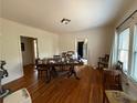 Dining room with hardwood floors and built-in buffet at 2642 Joyce Ave, Decatur, GA 30032