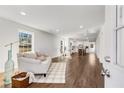 Bright living room with hardwood floors and a comfy sofa at 363 Roselane Nw St, Marietta, GA 30060