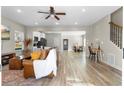 Spacious living room with hardwood floors and open floor plan at 698 Rochelle Sw Dr, Atlanta, GA 30310