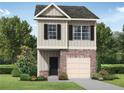 Charming two-story home with a brick facade, a single-car garage, and manicured landscaping at 2816 Lillian Ln, Douglasville, GA 30135