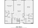 1098 sq ft floor plan, 2 bed, 2 bath, open concept at 230 E Ponce De Leon Ave # 219, Decatur, GA 30030