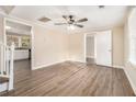 Spacious living room with view into kitchen area at 4079 Parks Ln, Douglasville, GA 30135