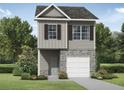 Charming two-story home with gray siding, brown shutters, and a well-manicured lawn at 2800 Lillian Ln, Douglasville, GA 30135