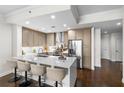 Modern kitchen with stainless steel appliances and an island at 270 17Th Nw St # 1608, Atlanta, GA 30363