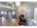 Spacious living room with a fireplace and high ceilings at 131 Magazine St, Dallas, GA 30157