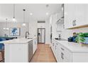 Modern kitchen with white cabinets and quartz countertops at 1028 Rose Dr, Marietta, GA 30060