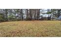 Large backyard with mature trees and open space at 3551 Brycewood Dr, Decatur, GA 30034