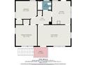 Detailed floor plan showcasing the layout, dimensions, including bedroom, kitchen, living room, porch and bath at 1490 Broad Ne St, Conyers, GA 30012