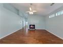 Bright living room with hardwood floors and a fireplace at 615 Brookwater Dr, Stockbridge, GA 30281