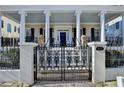 Ornate black gate with lion statues leads to a grand entrance at 3959 Saint Elisabeth Sq, Duluth, GA 30096