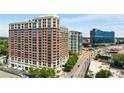 Aerial view of The Brookwood, a modern highrise building at 1820 Peachtree Nw St # 607, Atlanta, GA 30309