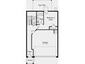 Lower level floor plan showcasing bedroom suite, bathroom, and garage at 216 Wilder Ridge Way, Lawrenceville, GA 30044