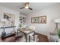 Home office with hardwood floors and a large mirror at 4314 Elliott Way, Smyrna, GA 30082