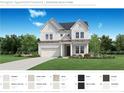 Two-story home with white siding, gray roof, and a large front porch at 733 Keystone Dr, Woodstock, GA 30188