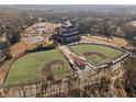 Aerial view of athletic fields and surrounding landscape at 2368 Peeler Rd, Dunwoody, GA 30338