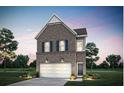 Charming two-story brick home with a two-car garage, dark shutters, and beautifully landscaped front yard at 5756 Tillman Way, Powder Springs, GA 30127
