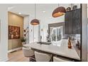 Contemporary kitchen island with seating, offering casual dining and a stylish aesthetic at 2199 Lenox Ne Rd # 13, Atlanta, GA 30324