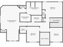 Second floor layout featuring a main bedroom, three bedrooms, and two bathrooms at 721 Simon Park Cir, Lawrenceville, GA 30045