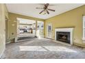 Living room with hardwood floors and a fireplace at 4160 Alveston Dr, Atlanta, GA 30349