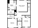 Two-story floor plan with Primary bedroom, bathroom, and two additional bedrooms at 3542 Brookstone Way, Union City, GA 30291